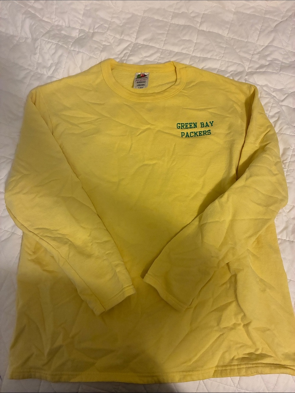 Green Bay Packers Yellow Long Sleeve Tee